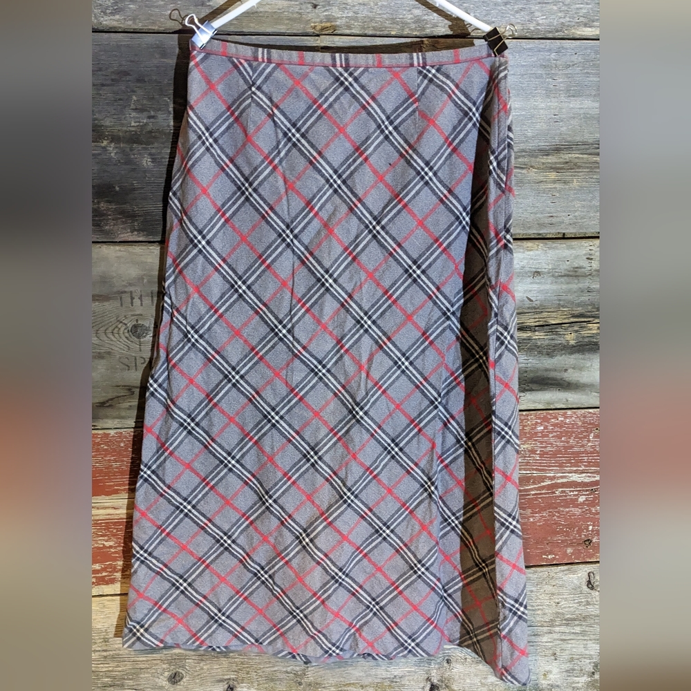 Cotton plaid skirt